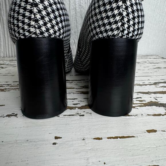 Jeffrey Campbell Coma Houndstooth Pointed Toe Bootie Boots Heel Women's Size 9 - Picture 8 of 10